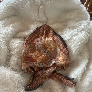 Handmade scarf & chain top